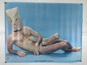 Vintage Original 1980’s “ The Unknown Comic” Poster 22”x28” Sexy Male Pinup Rare - Picture 1 of 10