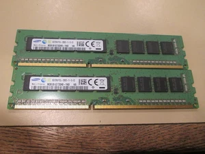Samsung 2x8GB DDR3-1600 PC3L-12800E 2Rx8 ECC UDIMM Memory RAM M391B1G73QH0-YK0 - Picture 1 of 3