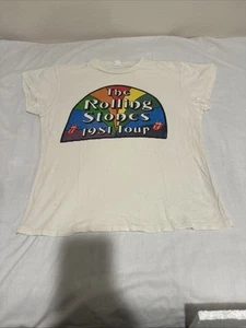 Madeworn The Rolling Stones Rainbow Tour Distressed Vintage Style T-shirt Small - Picture 1 of 15