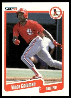 1990 Fleer Vince Coleman St. Louis Cardinals #245 - Image 1 of 2