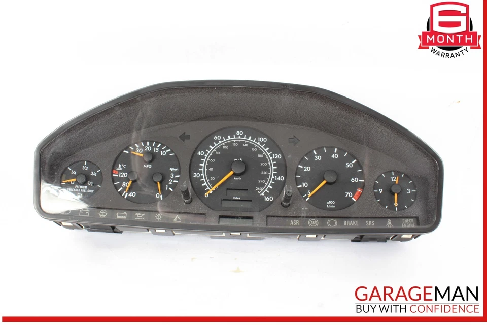 Cuadro de instrumentos velocímetro calibre 96-02 Mercedes R129 SL500 1294400711 OEM Foto 1 de 4