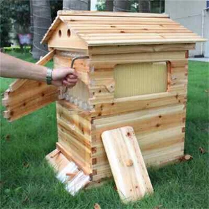 Self-flowing Beehive Wooden Bee Box Automatic Bee 7pcs Bee Nest Honey Selectable - Picture 1 of 20