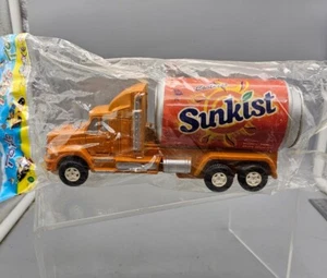 Orange Sunkist Can Toy Trucks Plastic Sealed in package - Picture 1 of 8