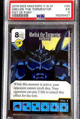 #96 PSA 5 2015 OBELISK THE TORMENTOR YU.GI.OH! DICE MASTER FIST OF FURY G5490 - Image 1 of 2