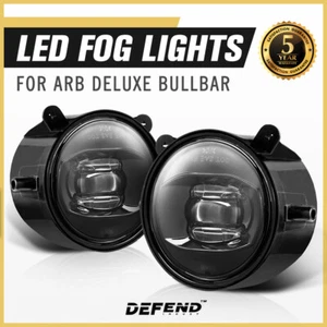 Defend Indust Pair PHILIPS LED Fog Lights fits ARB Deluxe Bullbar Offroad 4x4 - Picture 1 of 10