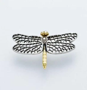 Japanese Traditional Handicraft by Ken Izumi (Pin-brooch) (Tiny Dragonfly) (T-5) - Picture 1 of 6