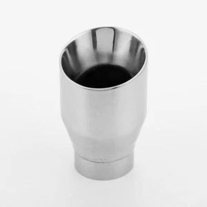 Weld On 2" Inlet Exhaust Tip 3" Out Angle Cut SS304 4.72" Long Double Wall - Picture 1 of 7