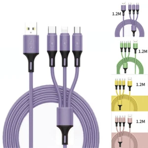 3 in 1 Charging USB Cable Charger Phone Type-C Micro iOS Multi Head ALL Phone+ , - Picture 1 of 16