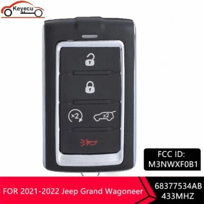 Llave inteligente de 5 botones M3NWXF0B1 68377534AB para Jeep Grand Cherokee Wagonee 2021 2022 Foto 1 de 3