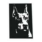 Black Pet Dog Bumper Doberman Die Cut Decal window Car Laptop Decor Sticker E