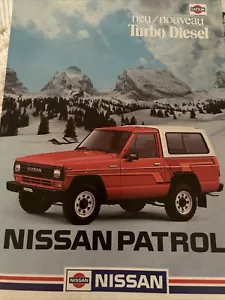 The Nissan Patrol Turbo Diesel Car Sales Info Brochure 1983 From Switzerland - Picture 1 of 3