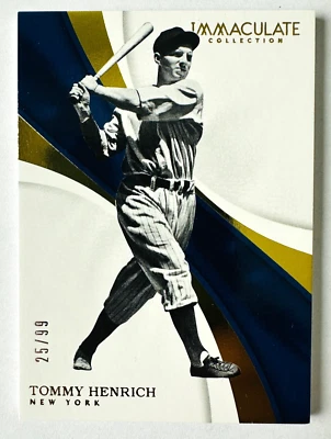 2017 Panini Immaculate Tommy Henrich Parallel Card SP #/99 NY Yankees Legend! - Image 1 of 3