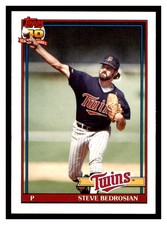 1991 Topps Traded #6T STEVE BEDROSIAN Minnesota Twins