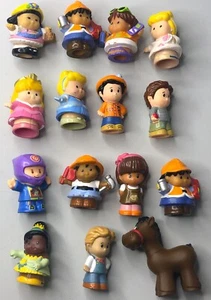 (15) Fisher Price Little People Disney Princess Zoo Keeper Construction Worker - Picture 1 of 5