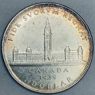 1939 Canada $1 Dollar Silver Coin George VI