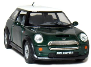 Mini Cooper S 1/28 Scale Diecast Model by Kinsmart - GREEN - Picture 1 of 5