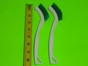 2x Heavy Duty Kitchen & Bathroom 8-3/8 in Cleaning Grout Tile Firm Bristle Brush - Picture 1 of 4