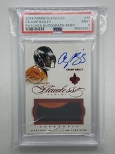 2014 PANINI FLAWLESS CHAMP BAILEY PATCHES AUTOGRAPH-RUBY PSA 9 🚨Damaged Slab🚨