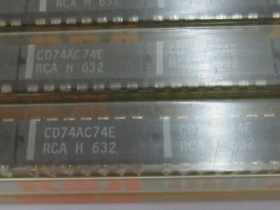 5 Stück/pcs - 74AC74 - RCA DIP14 - DUAL D-TYPE FLIP FLOP - CD74AC74E - Image 1 of 2