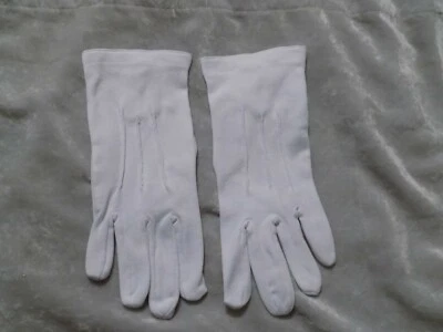 Ceremonial Lightweight White Cotton Gloves Parade Theatrical Snap NEW! - image 1 of 2