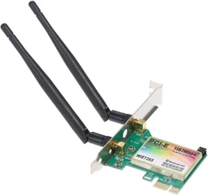 Adaptateur WiFi sans fil N PCI Express Service de mise à niveau 300 Mbit/4 Mbit/450 Mbit/s 5 GHz/2,4 GHz - Photo 1/4