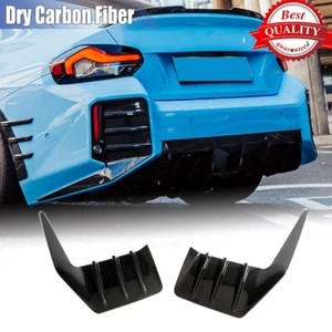 For BMW M2 G87 2022+ Dry Carbon Fiber Rear Bumper Side Vent C Blade Trim Canards - Picture 1 of 12
