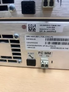 6XWV3 06XWV3 8-01833-01 - Unità Dell LTO8 FC ROHS con vassoio per ML6000, IVA inclusa - Foto 1 di 1