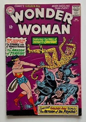 Wonder Woman #160 KEY 1st Silver Age Appearance Cheetah (DC 1966) RARE FN- comic - Image 1 of 4