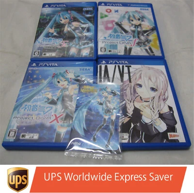w/Card Vita Hatsune Miku Project Diva f+2nd+X+IA/VT COLORFUL 4 Set Japanese - Image 1 of 4