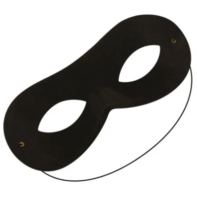 Schwarz Lone Ranger Augen Maske Räuber Bandit Superheld Einbrecher Kostüm - Bild 1 von 4