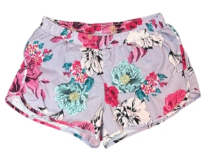 Old Navy Active Shorts Donna Medium Go Dry Viola Floreale Built In Tasca Slip - Foto 1 di 4