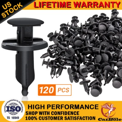 120 piezas 8 mm agujero plástico remache sujetador empuje clips retenedor para guardabarros automático de coche Foto 1 de 4