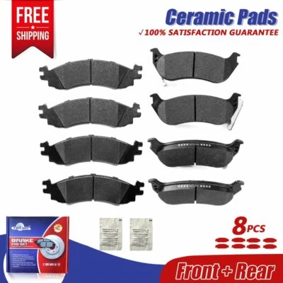 Front & Rear Ceramic Brake Pads For 2006-2010 Ford Explorer, Mercury Mountaineer - Image 1 of 4