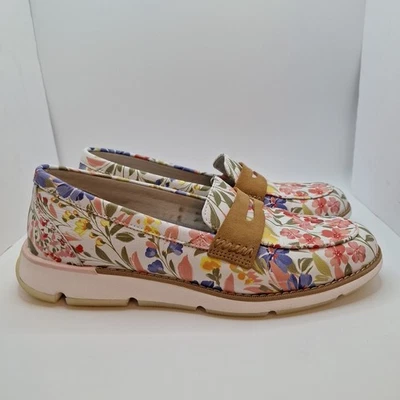 Женские мокасины Cole Haan Zerogrand Penny с цветочным принтом 8,5 B без шнурков - Изображение 1 из 4