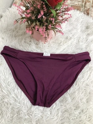 BECA Borgoña Bikini Parte Inferior Talla Lg Lados Acanalados Traje de Baño Nadar Playa Ropa Foto 1 de 4