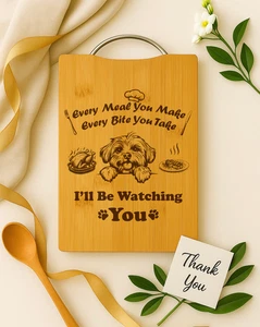 Maltese Funny Quote Engraved Bamboo Cutting Board Christmas Gift For Dog Lovers - Picture 1 of 5