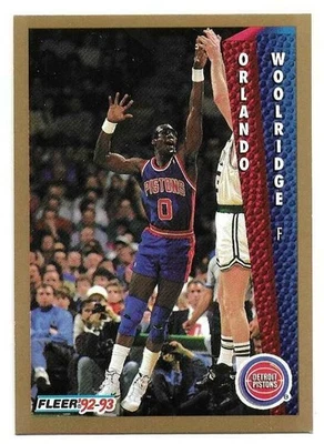 ORLANDO WOOLRIDGE 1992-93 FLEER CARD NEAR MINT+ CONDITION - Image 1 of 2