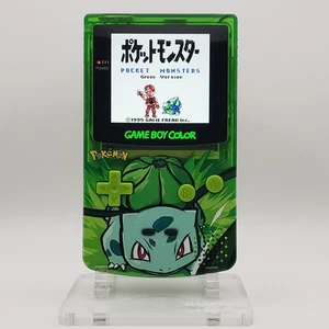 Laminated OLED Screen - Bulbasaur Game Boy Color w/ Case - New Speaker, Recapped - Picture 1 of 8