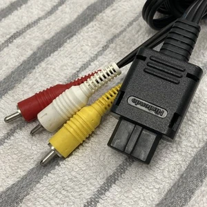 Official Nintendo AV Cable Audio TV Lead RCA adapter Snes N64 Gamecube A1 Pak - Picture 1 of 5