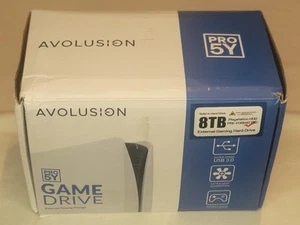 Avolusion PRO-5Y 8T USB 3.0 External Gaming Hard Drive PS4, PS5, Windows ~ NEW - Afbeelding 1 van 17