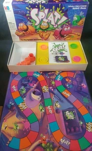 Splat années 90 ! Jeu de société 1990 pièces complètes a besoin de remplacement pâte vintage - Photo 1/10