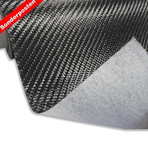 Kohlefasergewebe ca. 450g/m² Köper 2/2 schiebefest / PES-Vlies | SP-T421CPES  - Bild 1 von 5