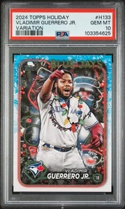 2024 Topps Holiday #H133 Vladimir Guerrero Jr. Variation PSA 10 - Picture 1 of 2