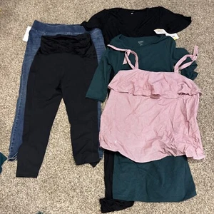 Lot 5 XL Isabel Maternity Clothing Dresses Jumper Short Sleeve Tops Pants #36 - Picture 1 of 6