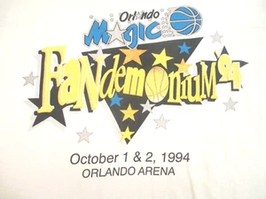 Hanes Beefy T Vintage 94 NBA Orlando Magic Fandemonium 2 Sided Shirt Mens XL USA - Picture 1 of 9