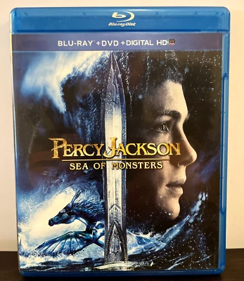 PERCY JACKSON Sea of Monsters - Blu-Ray + DVD + Digital HD - Excellent Condition - Image 1 of 2