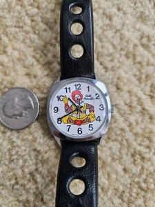 Rare 1976 Ronald Mcdonald Employee Manual Wind Swiss Made 17 Jewels Wrist Watch - Picture 1 of 5