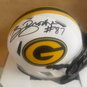 ROBERT BROOKS GREEN BAY PACKERS SIGNED AUTO LUNAR MINI HELMET PSA 3T12517 - Picture 1 of 2
