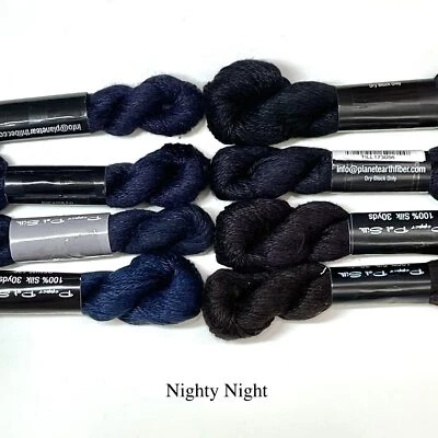 Planet Earth Pepper Pot single strand silk Nighty Night collection nearly blacks - Image 1 of 2