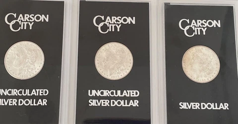 1882, 1883, 1884 GSA Carson City U.S. Morgan Silver Dollars Cover